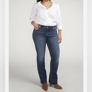 Silver Jeans Suki Slim Boot Mid Rise Jeans‎ Curvy Fit  Women's Size 22 X 32